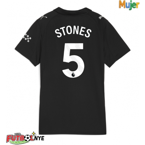 Camiseta Manchester City John Stones #5 Visitante Equipación para mujer 2025-26 manga corta
